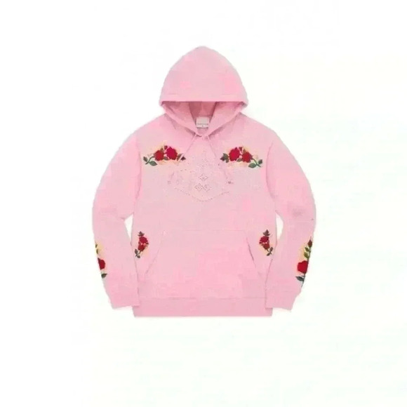 Teddy Fresh Pink Rhinestone Cowboy Hoodie size Medium in excellent condition - Picture 2 of 9
